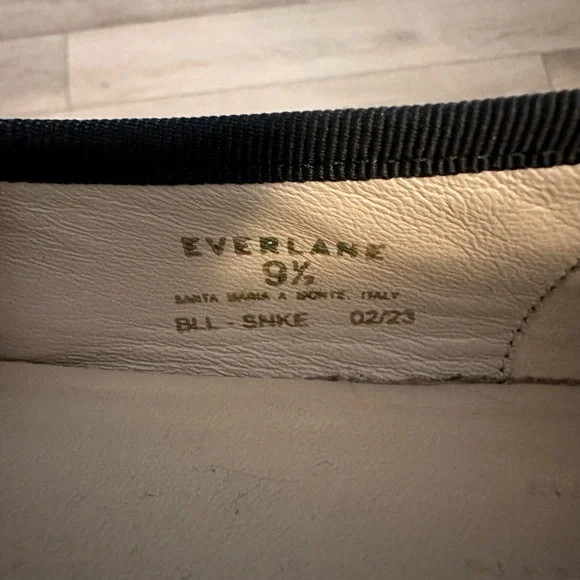 EVERLANE Italian Leather Day Ballet Flat Snake Print 9.5 - Picture 12 of 16